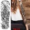 1 PC 480*170MM Full Arm Temporary Tattoo Sticker Sleeve Men Women Fashion Sexy Fake Tattoo Wolf  Lion Tiger Painting Tattoo Skull Angel Tattoo