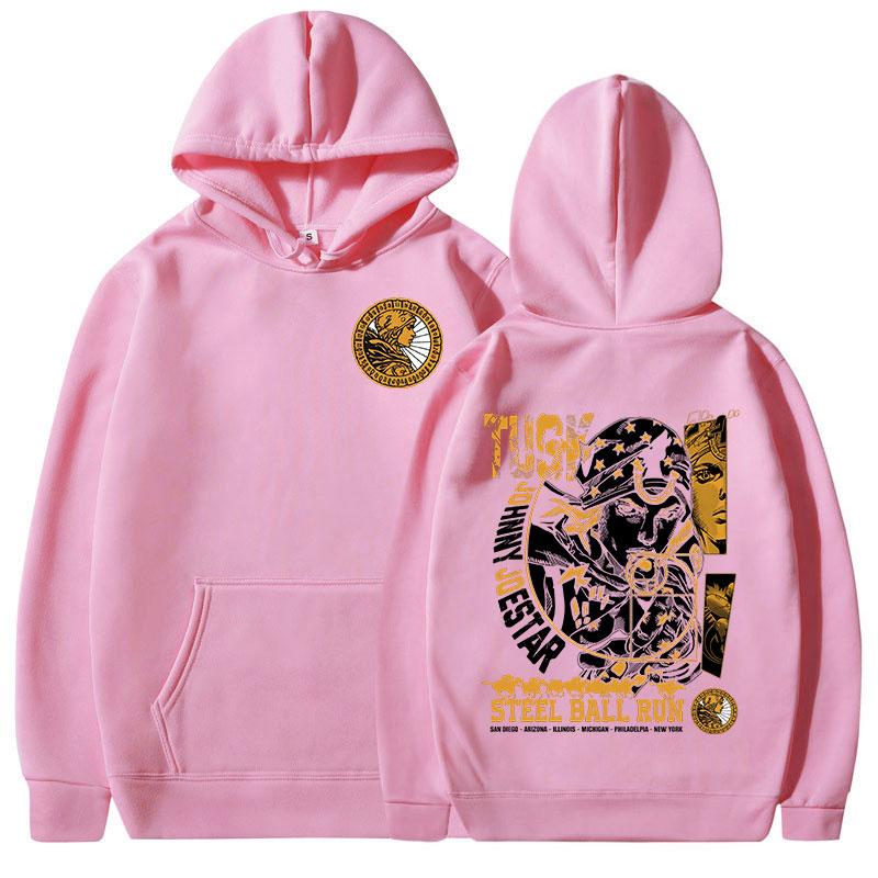 Аниме Jojo Bizarre Adventure Толстовки Джонни Джостар STEEL BALL RUN Манга Графические Толстовки Мужские С Длинным Рукавом Флисовые Пуловеры