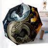 Yin Yang Dragon Wall Art: Harmony in DesignUmbrella, Portable 3-Fold Compact Umbrella for Men & Women Gift