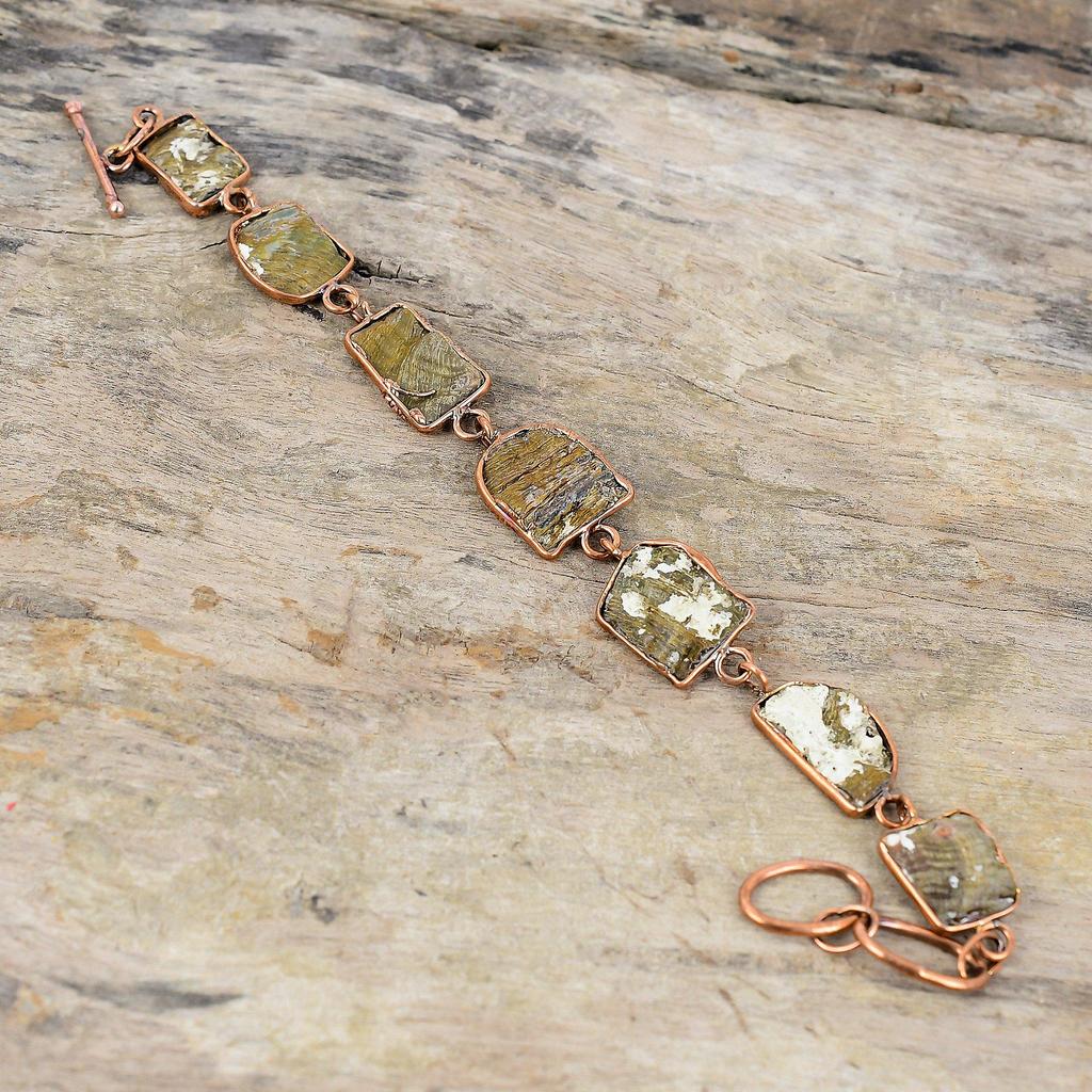 Грубый браслет из ракушки ушка, электроформованный медный браслет, регулируемый браслет-цепочка, ручная работа, медные украшения, браслет с драгоценными камнями, подарок для мамы