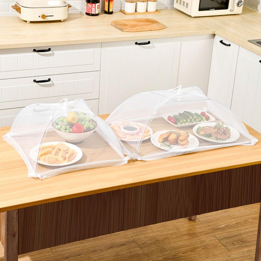 Umbrella Shape Mesh Food Net Lace Fabric Mesh Dish Tent Food Lid Mesh Food Cover Kitchen