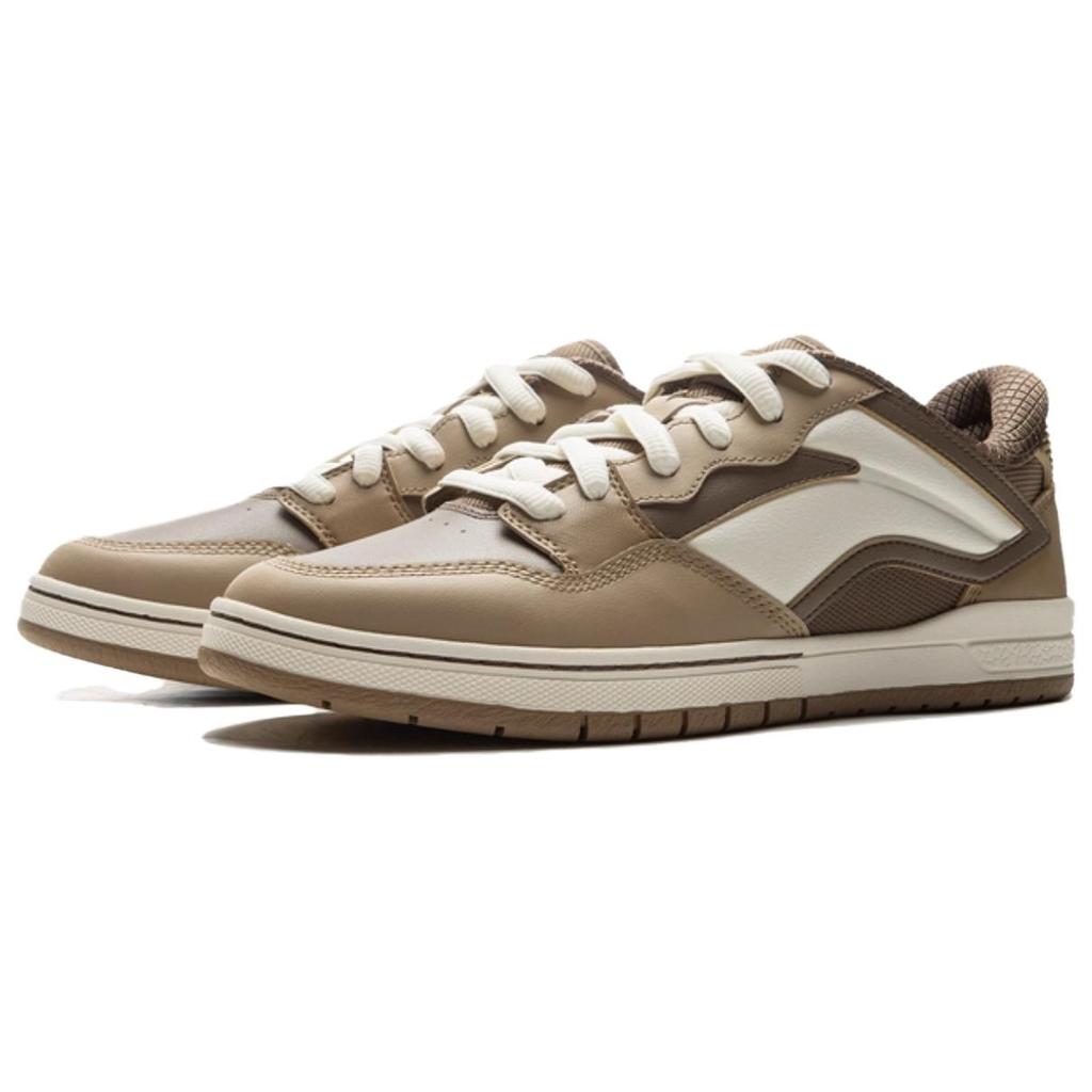 Li Ning Weiwu Pro Модные повседневные нескользящие прочные низкие кеды для скейтбординга Мужские кроссовки Коричневый Зеленый AEPV035-1