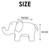 Sekikagu Plush Animal Stool, Elephant, 80kg Weight Capacity, Cotton Woven, Pink, Spoon Me, 332583