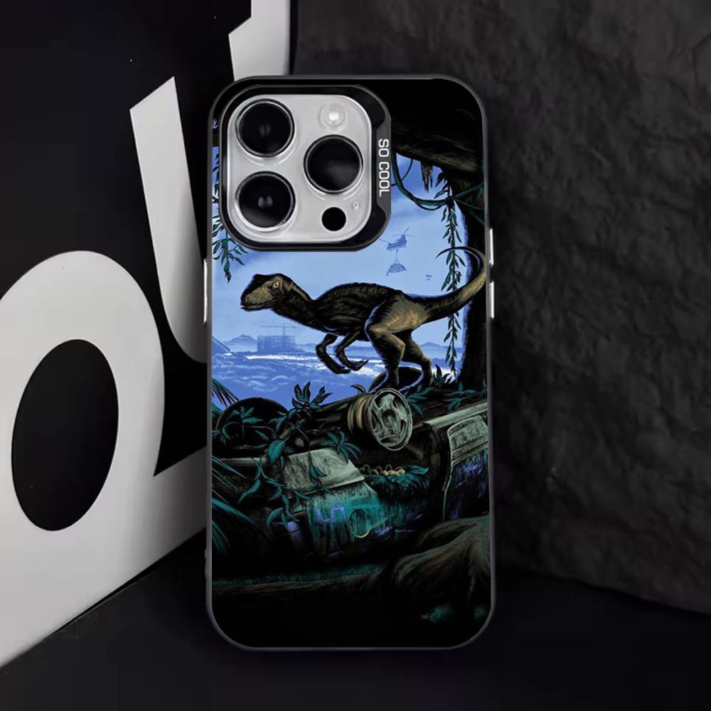 J-Jurassic P-Park W-World-d Phone Case For iPhone 17,16,15,14,13,12,11,Pro,XS,Max,Plus,Mini,SE4,E IMD Matte Black