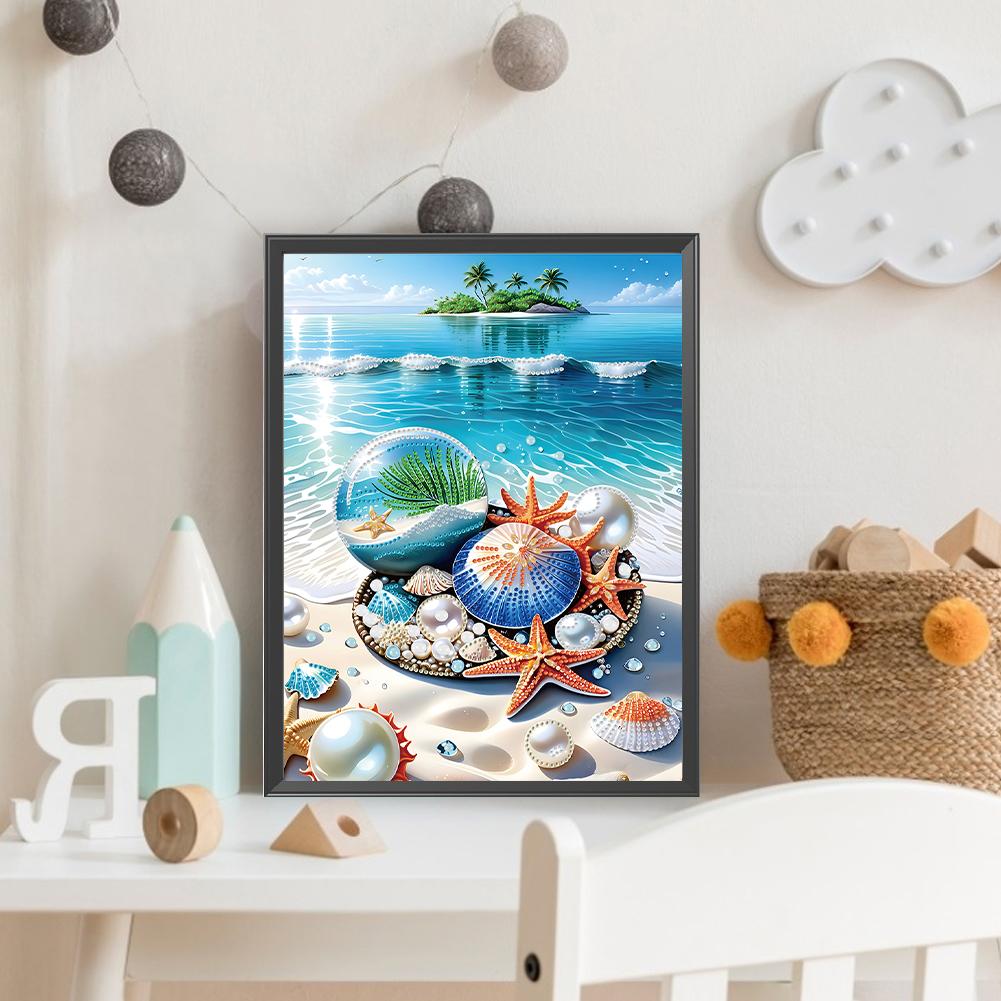 5D DIY Seashell Diamond Painting Series Частичная специальная форма сверла Diamond Painting Seashell Kit Decoration