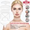 Силиконовые антивозрастные патчи для носогубных складок, лба и шеи - Прозрачные, самоклеящиеся, уменьшающие мелкие морщины