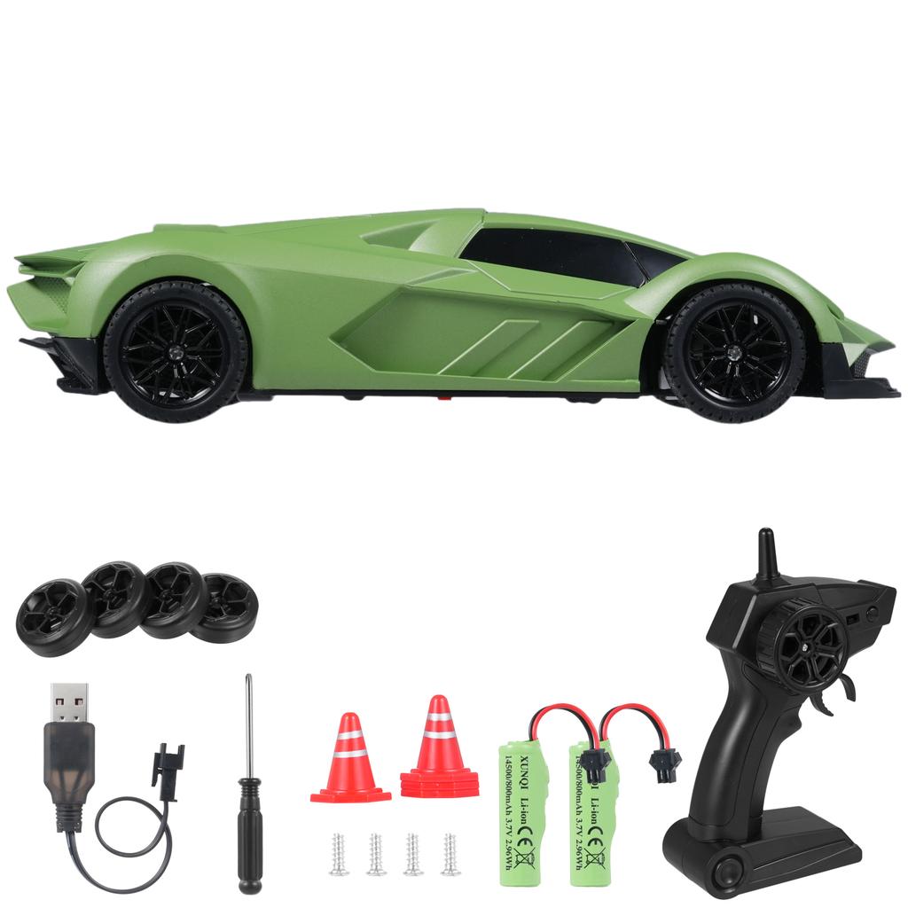 Машинка с дистанционным управлением, 2,4 ГГц 1:20 Масштабный 4WD Гоночный Игрушечный Автомобиль со Светодиодными Фонарями Дрифтующие Шины, Перезаряжаемый Мо