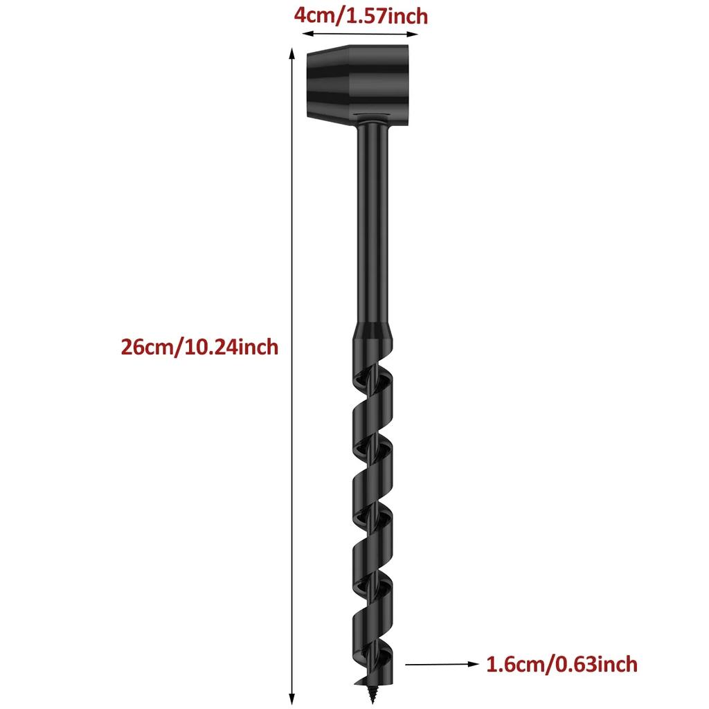Сверла-шнеки 10/16/19/25 мм Ширина Инструмент для пробивания в условиях выживания на открытом воздухе Кемпинг Бушкрафт Ручной Изготовитель отверстий Гаечный ключ Сердцевина Деревообработка