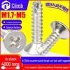 304 Stainless Steel Cross Cut Countersunk Self-Tapping Screw M2/M3/M4