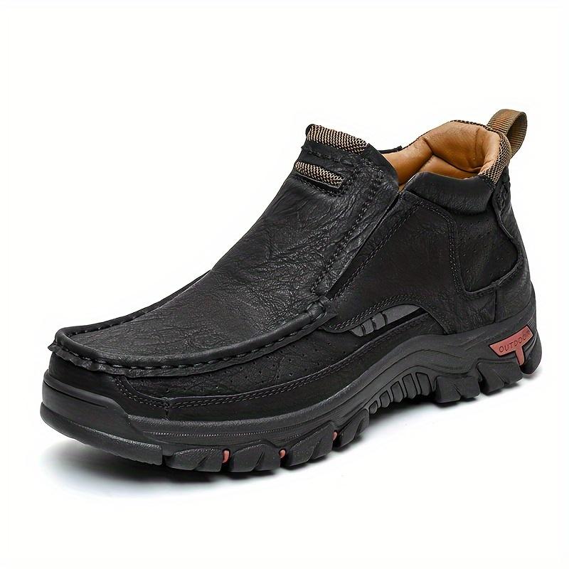 Men's Mid-Top Casual Hiking Boots - Slip-Resistant, Comfortable & Versatile for All Seasons, Men's Boots, Warm, Anti Slip, Hiking