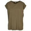 Build Your Brand Womens/Ladies Organic Extended Shoulder T-Shirt