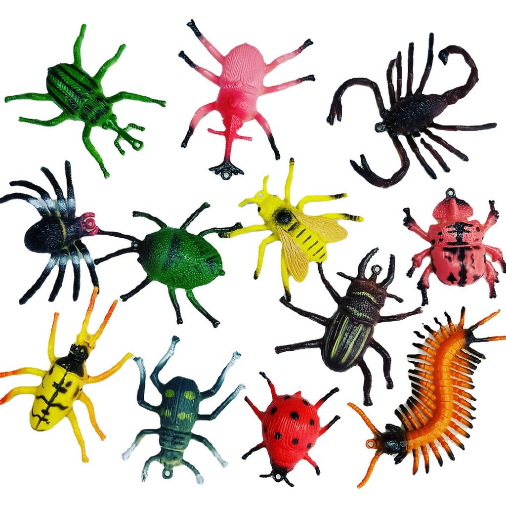 Plastic PVC Insect Model Ornaments: Educational Toys for Children's Cognitive Development