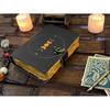 Moon Phase Leather Journal Notebook - Book of Shadows Handstitched Journal Grimoire Journal Handmade Journal With Deckle Paper Brass C Lockc