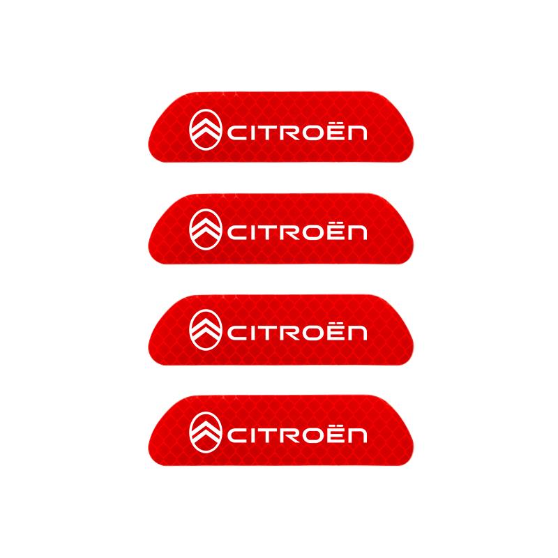 Car Door Reflective Sticker Tail Warning Sticker Auto Accessories For Citroen C5X e-C4 X e-C3 C4 C3 C5 Berlingo C-Elysee C1 C6