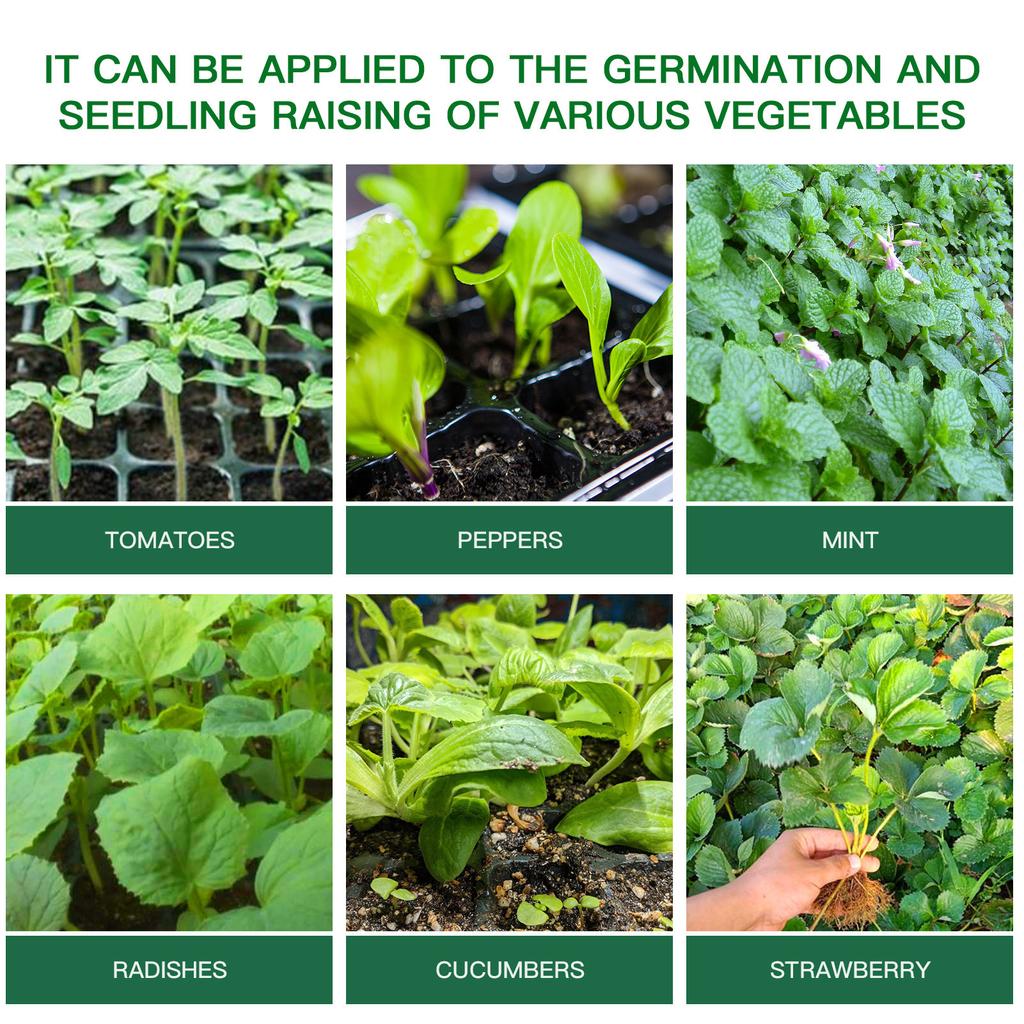10 Set Seed Trays Seedling Starter Tray (12 Cells Per Tray)with Adjustable Dome Lids and Base Plus