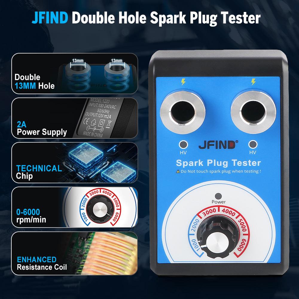 13 мм до 12 В автомобильный детектор анализатор зажигания инструменты 110 В 220 В Jfind JF109 двойной отверстие автомобиль мотоцикл автоматический тестер свечей зажигания