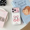 Милый Розовый Клетчатый Чехол для Телефона Hello Kitty с Вишнями для iPhone 17 16 15 14 Pro Max Кавайный Защитный Чехол в Горошек для Девушек