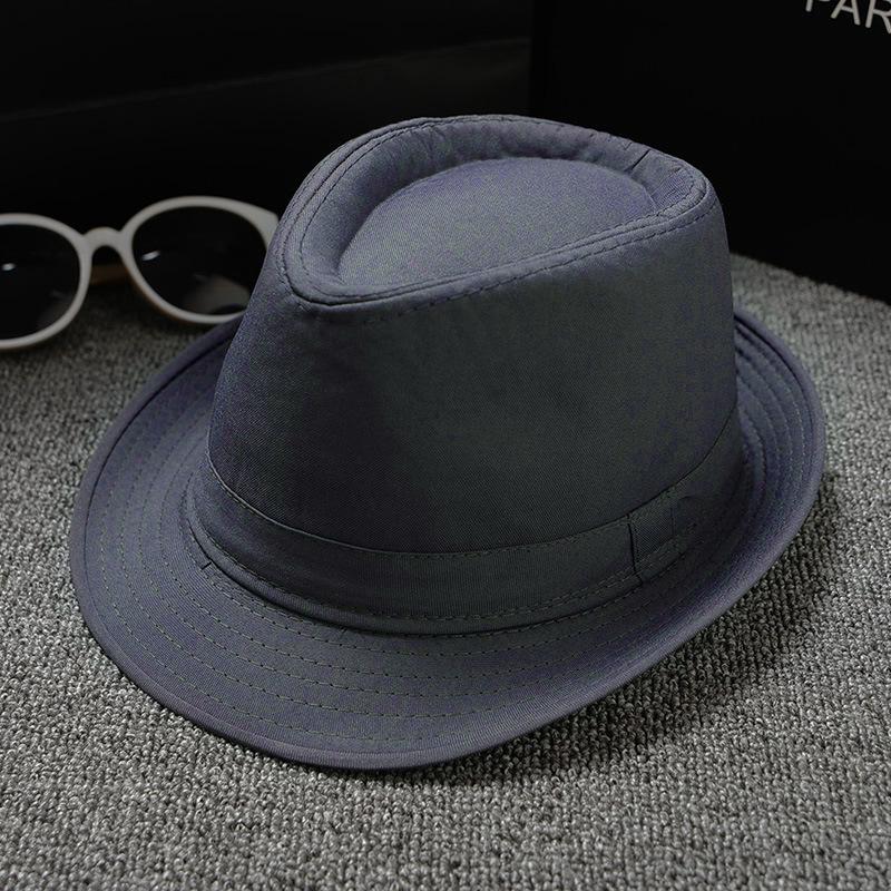Plain Cloth British Style Male And Female Neutral Solid Color Jazz Hat Couple Panama Hat Sun Hat Yiwu