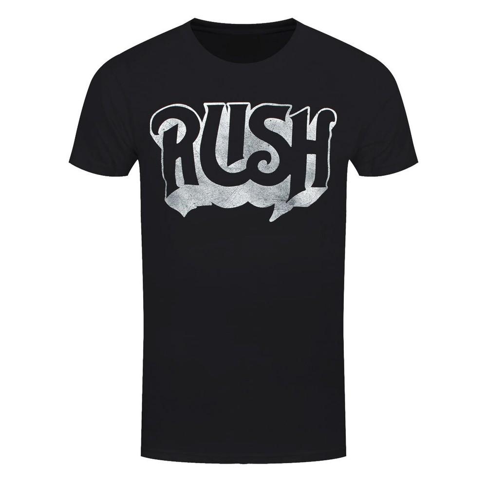 Rush T-Shirt Band Logo Official Black New