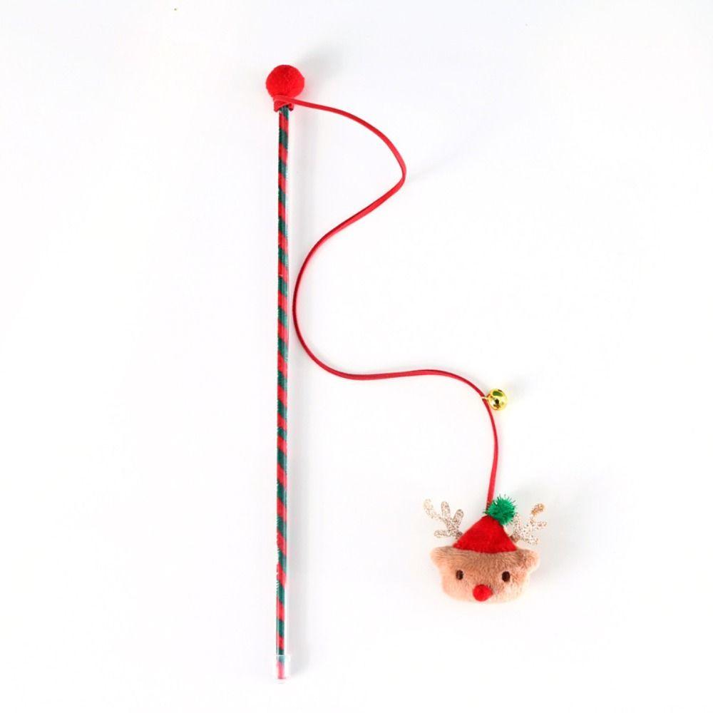 Pet Playing Cute Exercise Funny Cat Tease Toy Christmas Cat Wand Tease Wand Interactive Stick