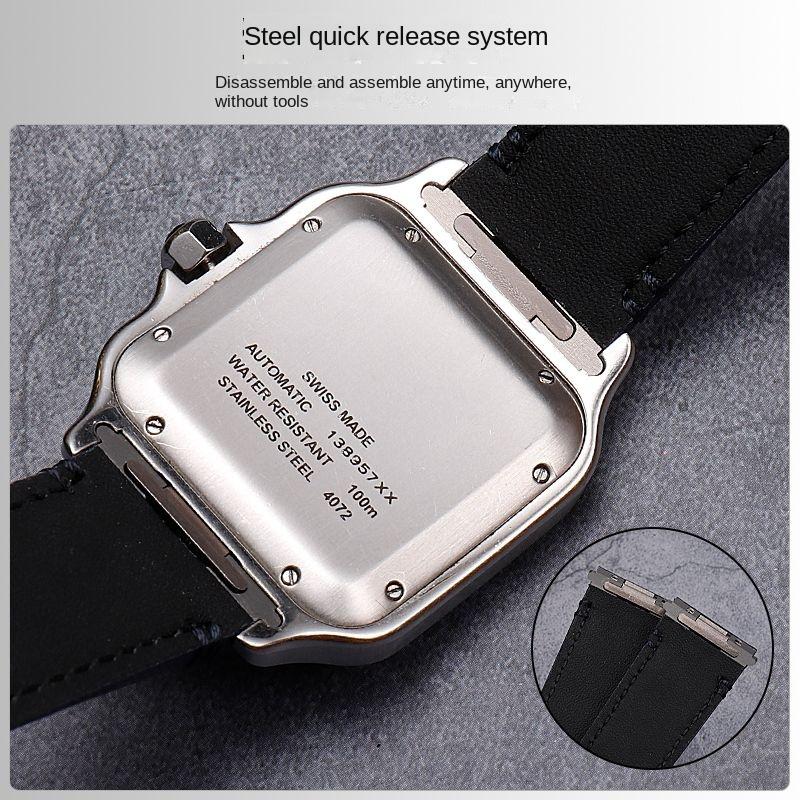 Нейлоновый ремешок 21 мм с быстросъемным креплением для ремешка Cartier Santos новый W2SA0007 средний Холщовый Водонепроницаемый Спортивный ремешок для часов Черный Синий