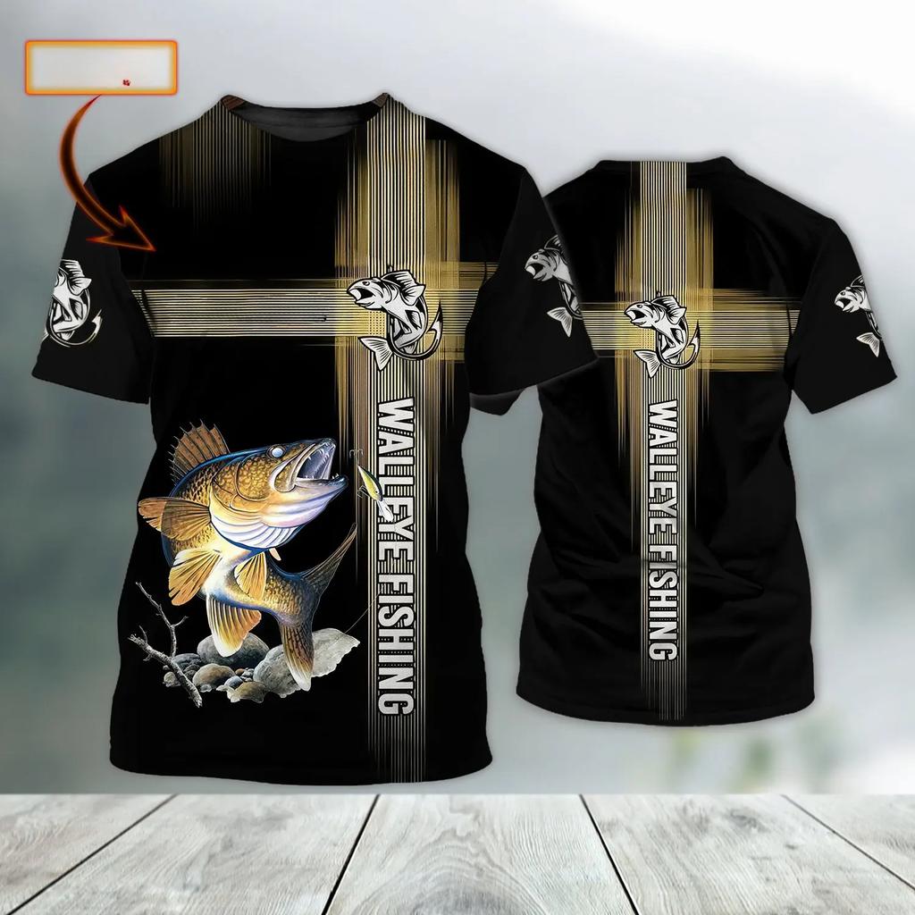 Мужские футболки с надписью «Рыбалка» с персонализированным именем 3D-принтом по всей поверхности, классная летняя футболка унисекс с коротким рукавом