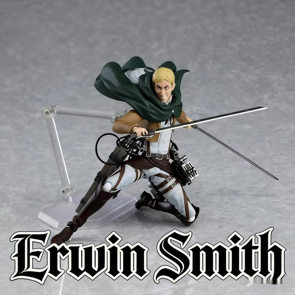 Фигурка Эрвина Смита Figma 446 Аниме Атака Титанов С Устройством Пространственного Маневрирования Подвижная Модель Настольное Украшение Подарок Для Мальчика Фанатов
