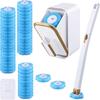 Toilet Brush Set Hygienic Cleaning Brush with Wall Mounted Holder with Disposable Replaceable Brush Head Bathroom Accessories