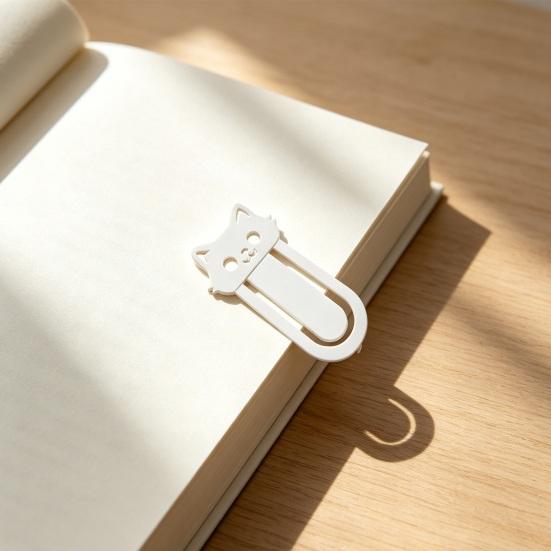 Jijijing 3D-печатная закладка-кошка, устойчивый зажим для книги, нелегко слетает, не царапает, практичная отметка для чтения в качестве аксессуара