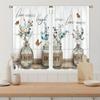Farmhouse Kitchen Drapes Country Style Rustic Style Fork Knife Retro Window Treatment For Kitchen Bedroom Cafe Living Room Home Dec