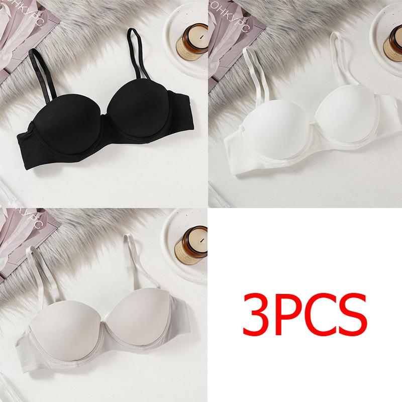 1/3 шт. Женский бесшовный бюстгальтер Беспроводной бюстгальтер пуш-ап Бюстгальтеры 1/2 чашки Мягкий Удобный Невидимый Простой Сексуальный Бюстгальтеры