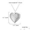1PC Love Heart DIY Photoframe Openable Necklace Charm Vintage Necklace Pendant Photo Picture Locket Carved Heart