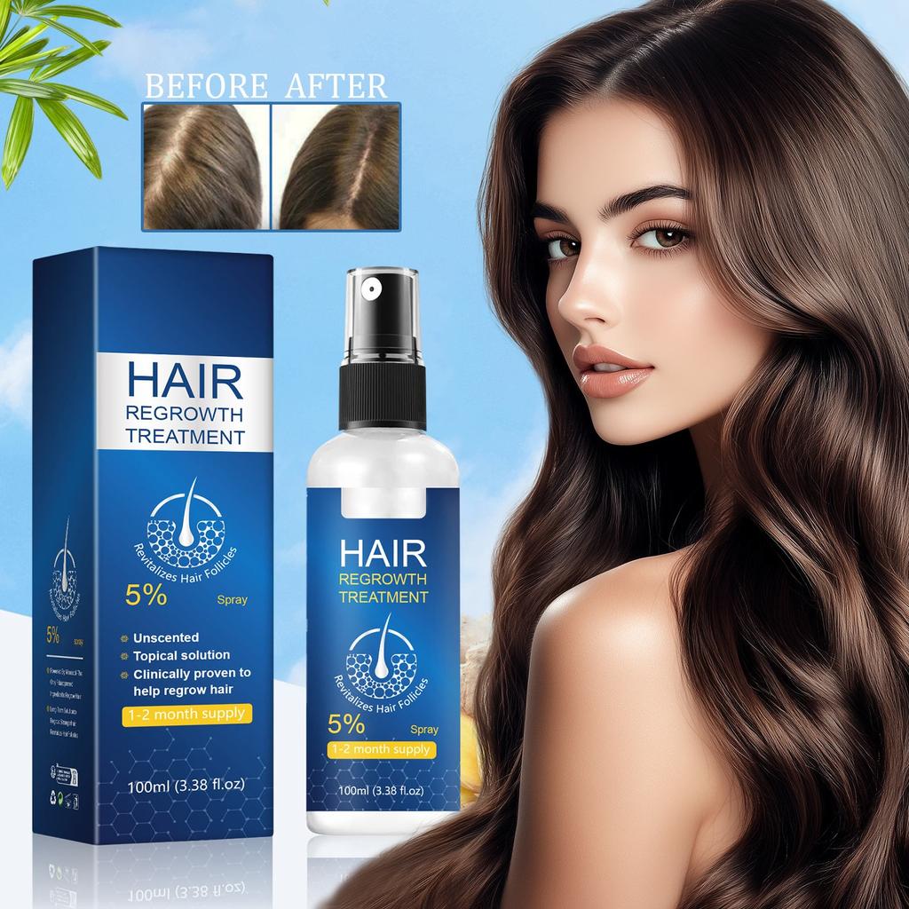 5% местный раствор сыворотка для густоты волос спрей для роста волос сыворотка для волос эффективное улучшение выпадения волос бифуркация спрей для роста волос, 100 мл