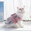 Knitted Cat Clothes Comfortable Design Dog Dress Thicken Pet JK Plaid Skirt  Small Medium Dogs