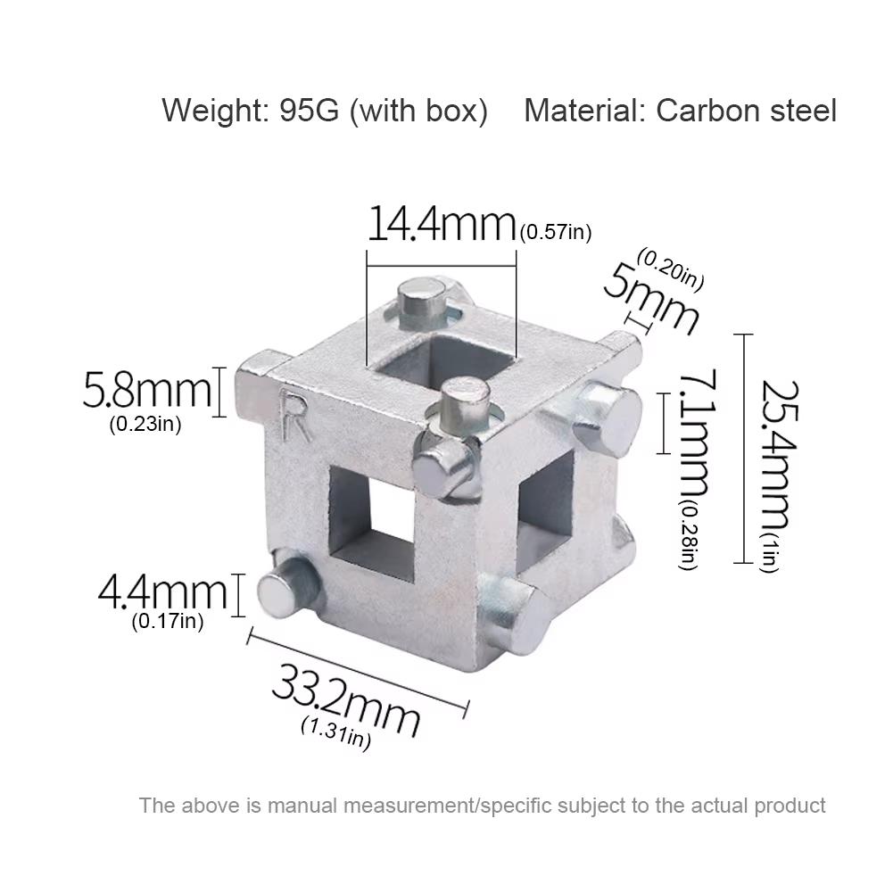 Разделитель тормозных колесных цилиндров Инструмент для регулировки пневматического насоса дискового тормоза Поршень суппорта заднего дискового тормоза автомобиля Инструмент с квадратом 3/8 дюйма-