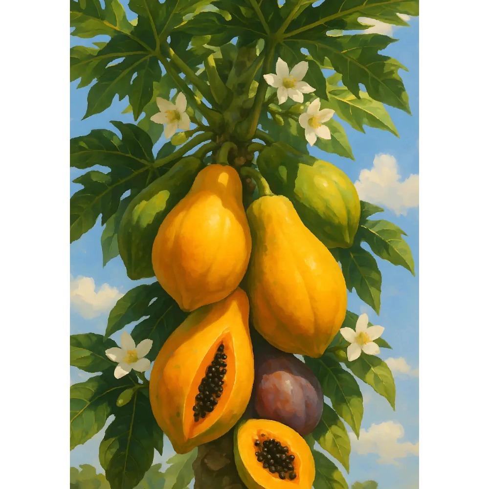 Fruit Orchard Posters Olive Branch Peach Tree Ripe Kiwi Fruit Modern Prints Canvas Painting Wall Picture Home Living Room Decor