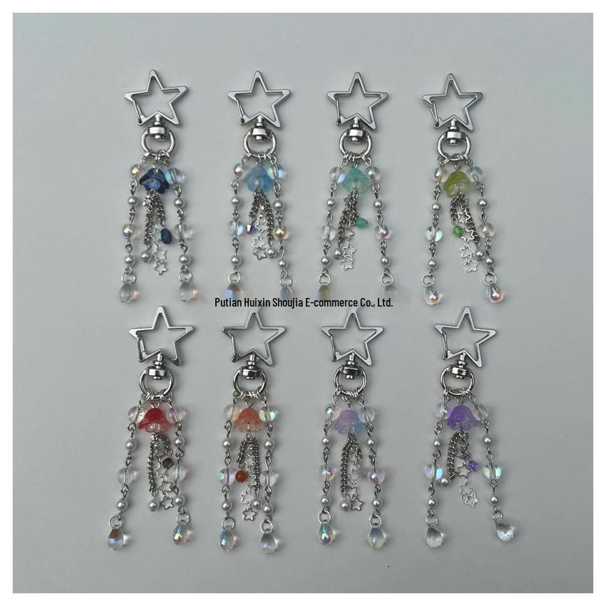 Jellyfish Car Keyring Charm - Y2K Keychain Accessory