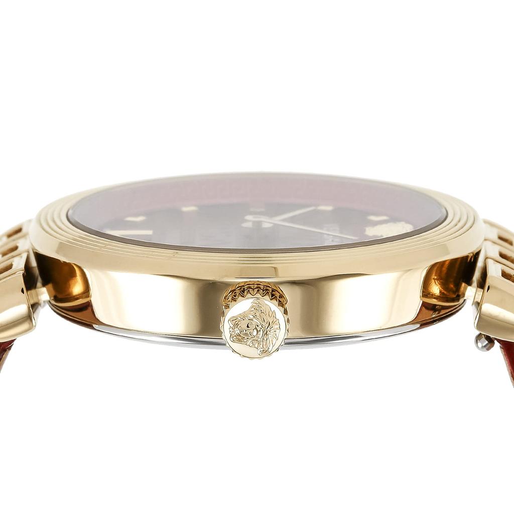 Часы MEANDER Красный циферблат Нержавеющая сталь Сапфировое стекло Кварцевые 34MM Швейцарские часы VELW00320 [Versace] Женские [Товар]