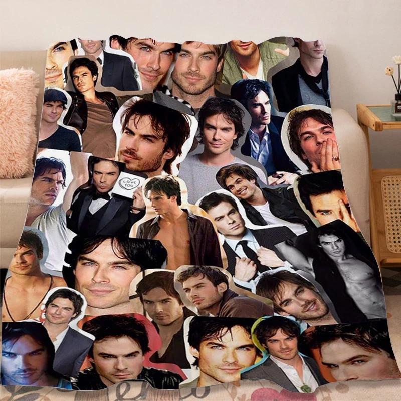 Флисовое одеяло Диван Зимнее Теплое The B-Vampire B-Diaries Пушистое Мягкое Одеяла Микрофибра Постельное белье Размер King Size Кемпинг Покрывала для сна