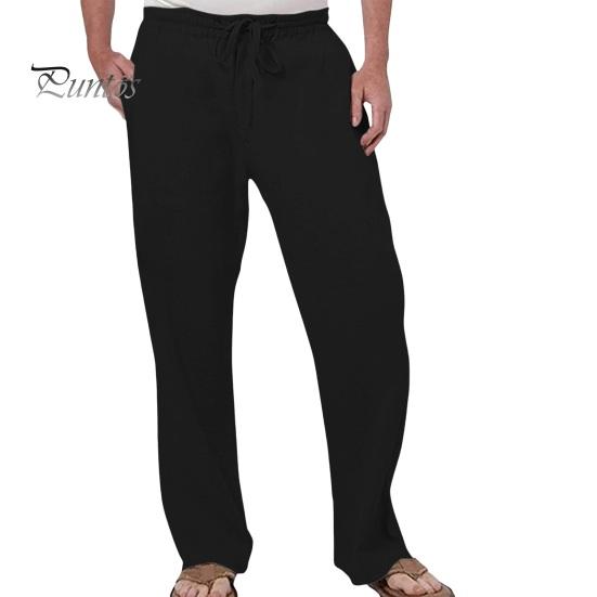 Мужские пляжные брюки, широкие прямые, тонкие, с боковыми карманами, эластичный пояс на шнурке, однотонные, для тренировок в спортзале, для бега, длинные брюки