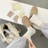 Thin Polka Dot Socks Curled-edge Women's Socks Comfortable Mid-Tube Socks  Summer