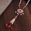 Long Hanfu Necklace Tassel Ethnic Pearl Pendant Fashion Chinese Pearl Necklace  Female