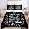 3pcs bedding set Rose Demons Includes 1 Comforter + 2 Pillowcases, Without Pillow Inserts, Soft Comfortable, Lightweight Breathable149