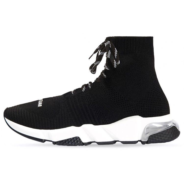 Balenciaga Шнуровка-быстрозатяжка Прозрачная подошва 'Черный Белый' 617255W2DB61010