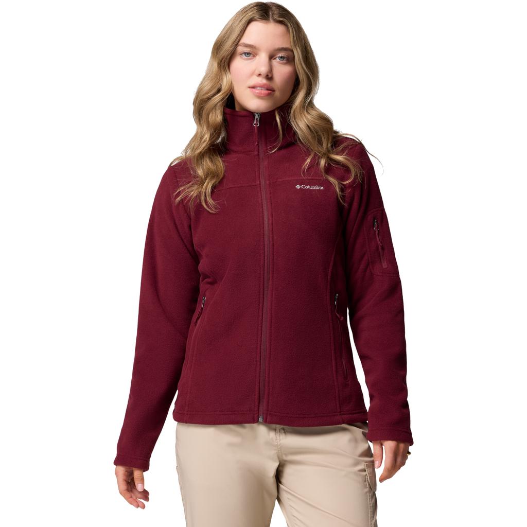 Columbia Fast Trek II Jacket, Womens Burgundy Fleece