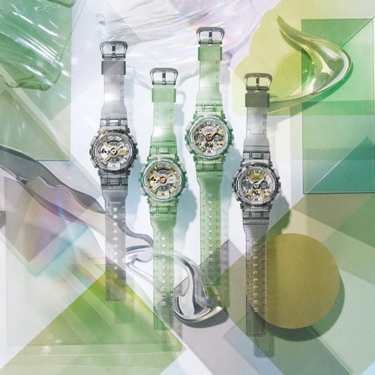 Casio G-Shock Единорог Светящиеся Водонепроницаемые Спортивные Кварцевые Часы Женские Часы Зеленые GMA-S120GS-3A