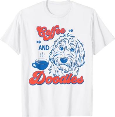 Coffee and Doodles Funny Doodle Coffee Club Pet Lover Design T-Shirt