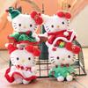 Prayer Bear Christmas Hello Kitty Keychain, 15cm Plush Stuffed Animal Doll