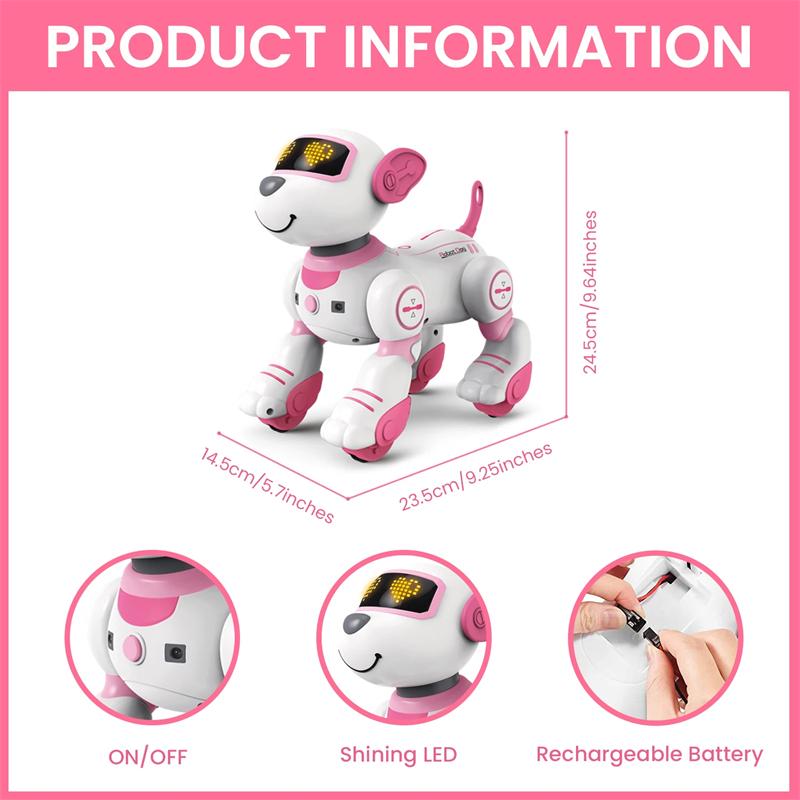 Funny RC Robot Electronic Dog Interactive Stunt Dog Voice Command Programmable Touch-sense Music Song Robot Dog for Children's Toys