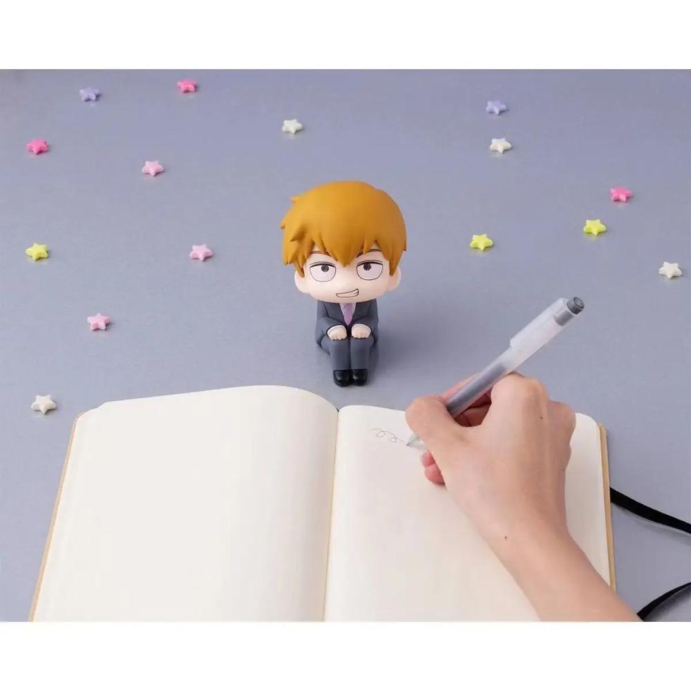 Аниме Mob Psycho 100 Фигурки Gk Рейген Аратака Q Версия Каваи Сидящая на ладони Серия Модель Кукла Настольные украшения Коллекционная игрушка